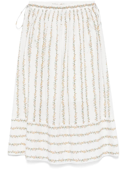 Floral-Print Midi Skirt
