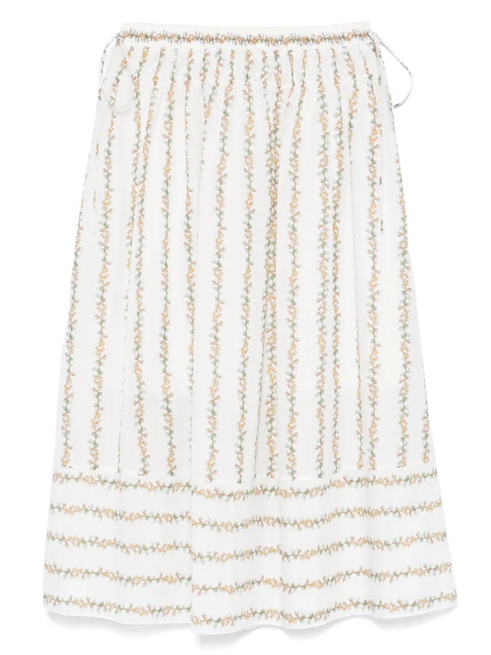Floral-Print Midi Skirt