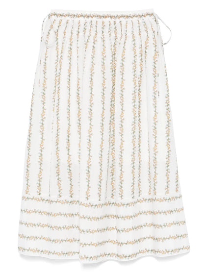 Floral-Print Midi Skirt