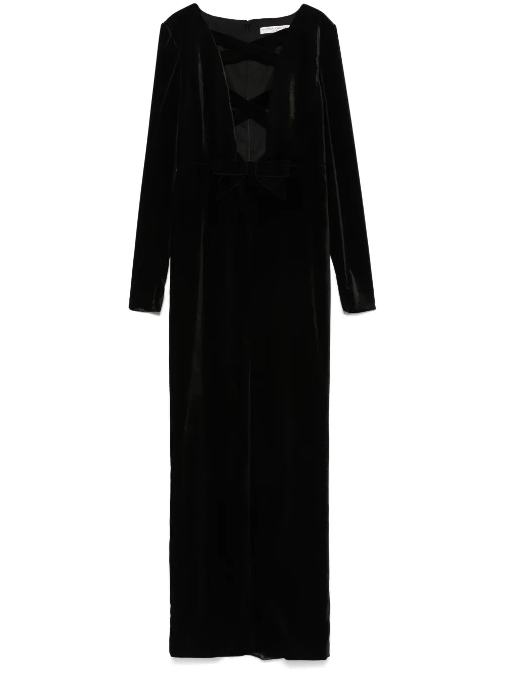 Ribbon Velvet Maxi Dress