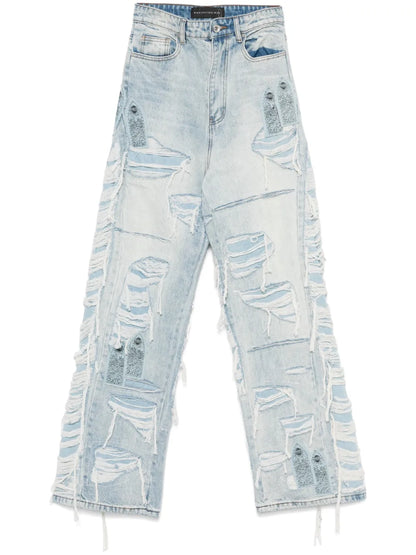 Full Distress Arch Jeans