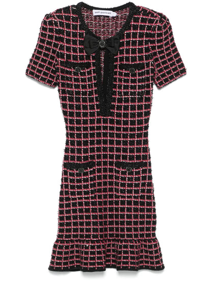 Check-Knit Mini Dress