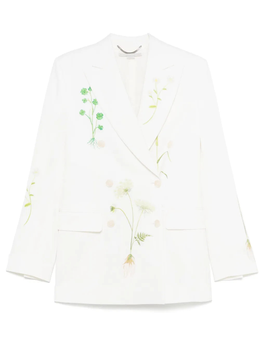 Floral-Embroidered Blazer