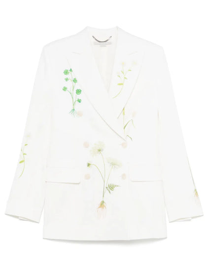 Floral-Embroidered Blazer