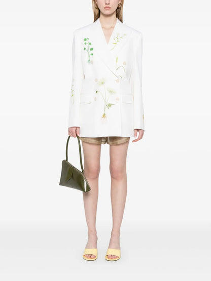 Floral-Embroidered Blazer