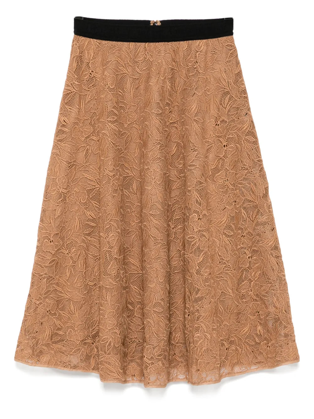 Orchid-Embroidered Skirt