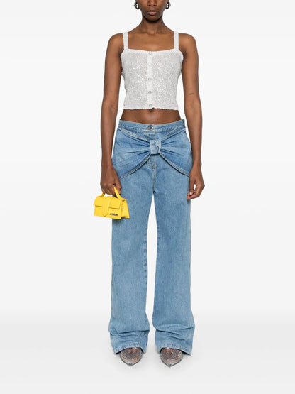 Bow-Detailed Jeans