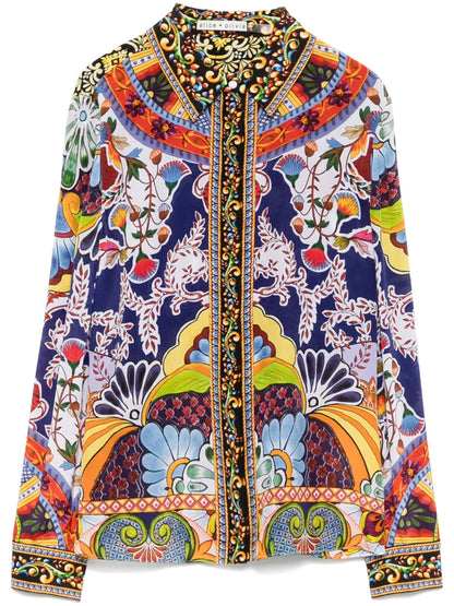 Willa Shirt In Multicolor Silk