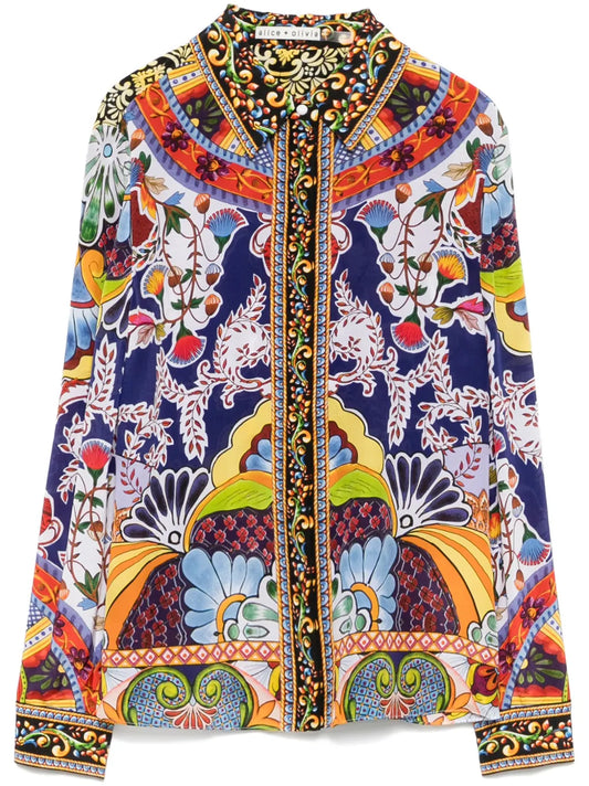 Willa Shirt In Multicolor Silk