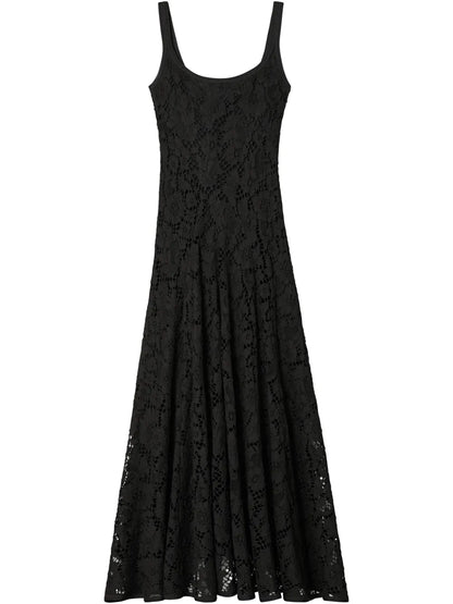 Floral-Lace Midi Dress