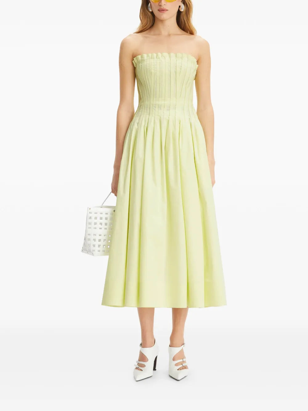 Strapless Poplin Dress