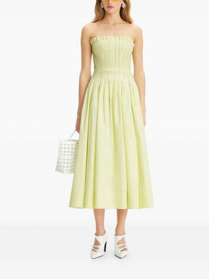 Strapless Poplin Dress