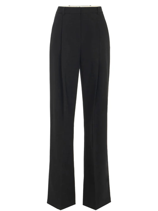 Pleated Crepe Tailored Trousers