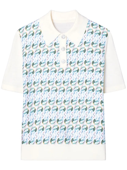 T Monogram Polo Top