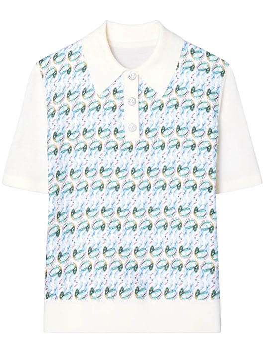 T Monogram Polo Top