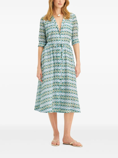 Printed Midi Dress