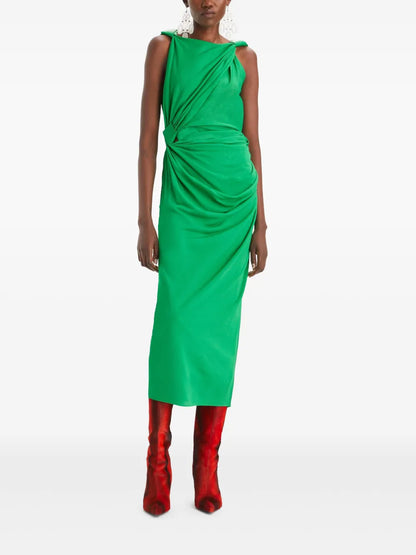 Knot-Detail Midi Dress