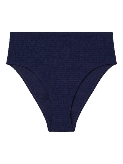 Smocked High-Waist Bikini Bottom