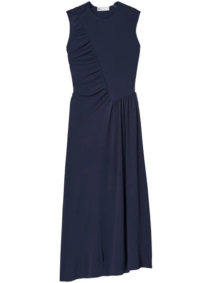 Ruched-Detail Midi Dress