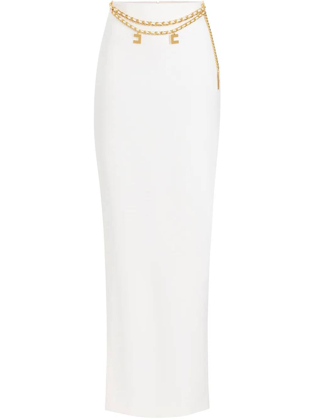 Chain-Detail Crepe Maxi Skirt