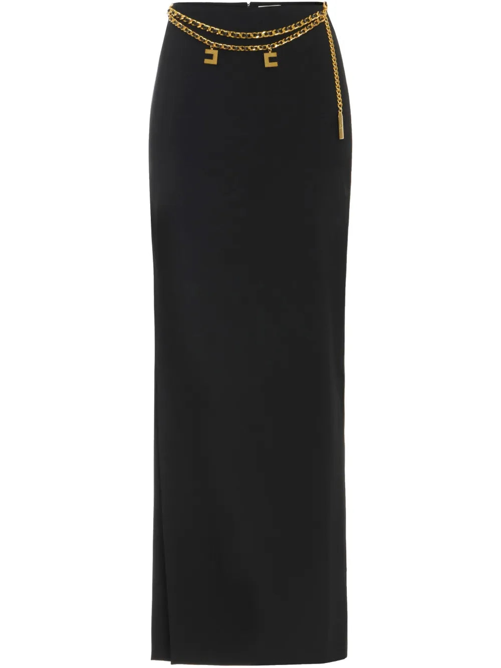 Chain-Detail Crepe Maxi Skirt