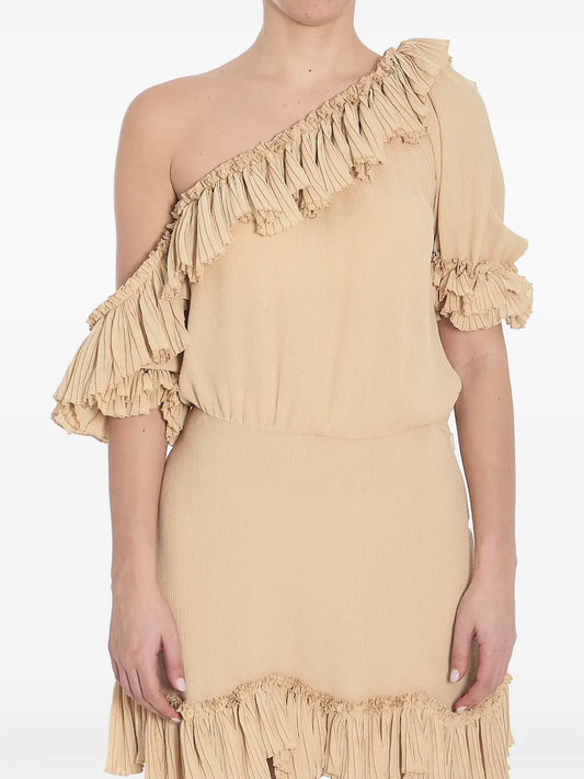 One-Shoulder Ruffled Dress