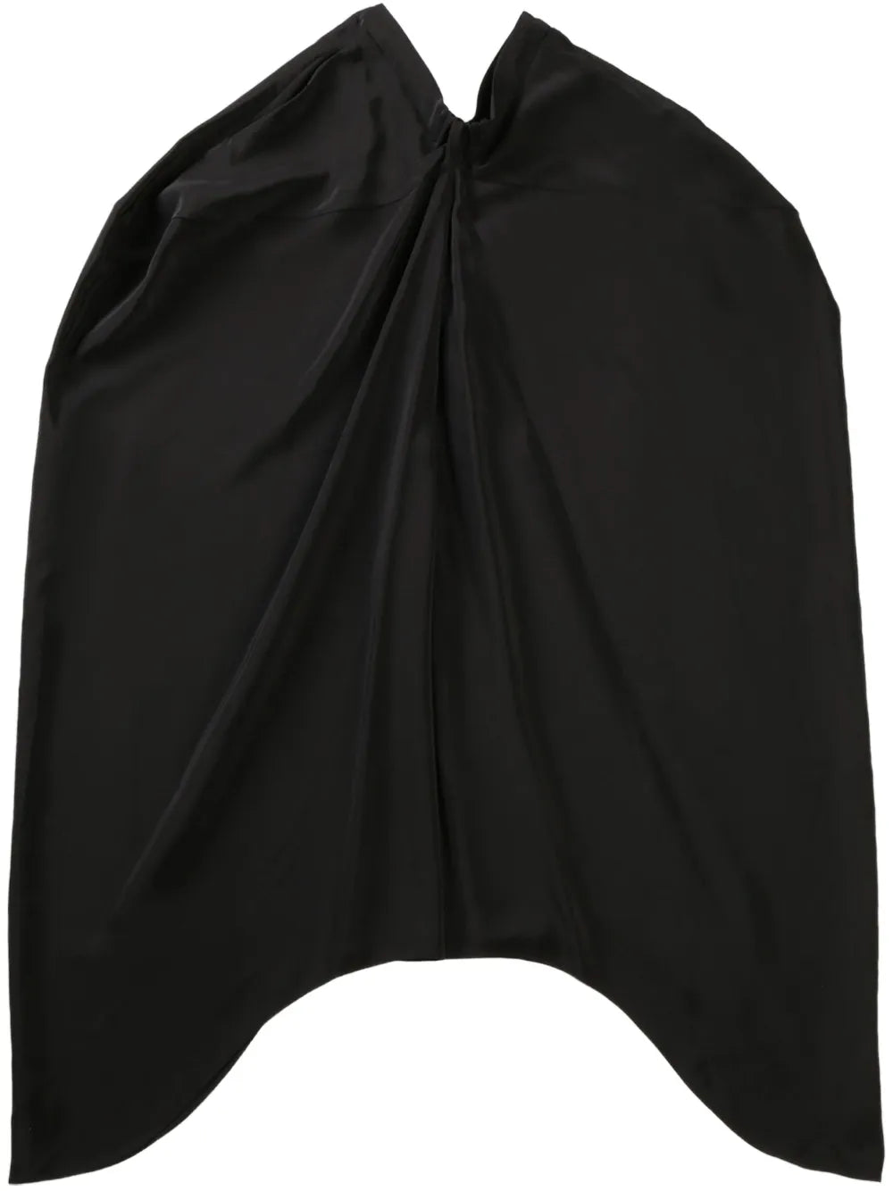 Silk Draped Maxi Skirt