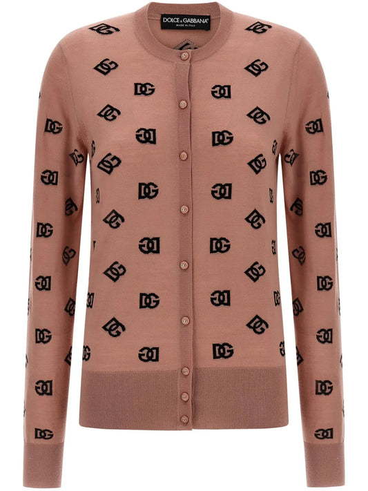 Logo-Print Cardigan