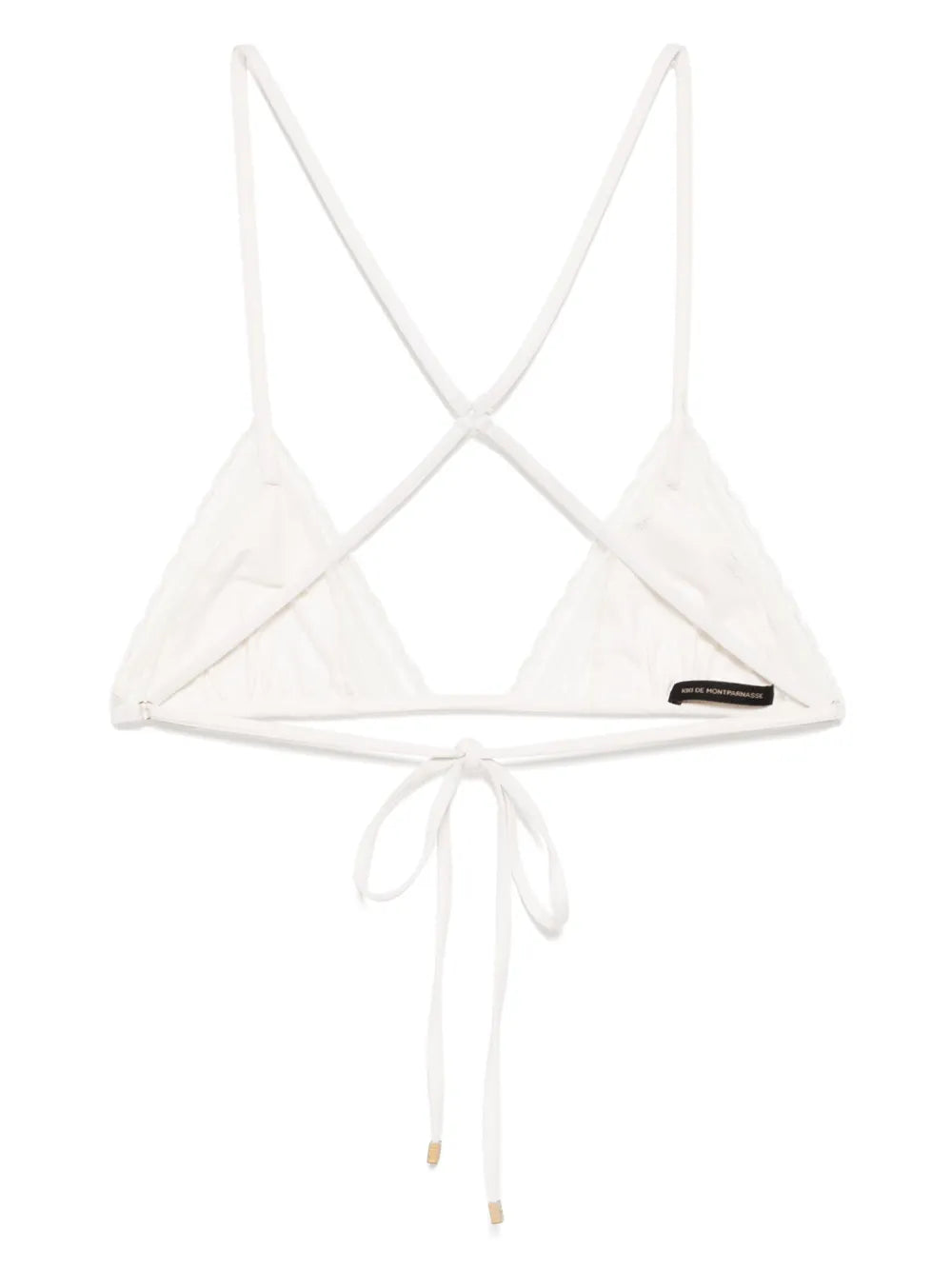 Lace Inset String Bikini Top
