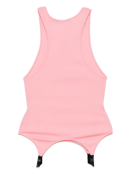 Le Boy Ribbed Garther Tank Top