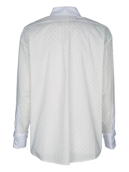Rhinestone-Embellished Poplin Shirt