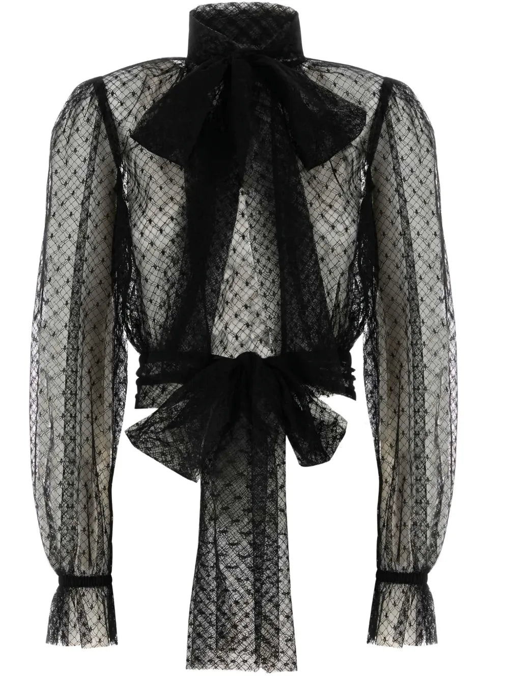 Lace Bow-Detail Blouse
