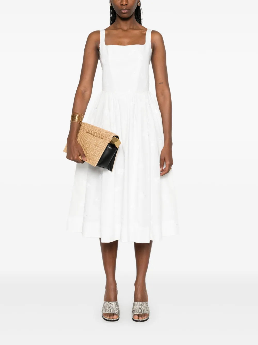 Embroidered Midi Dress