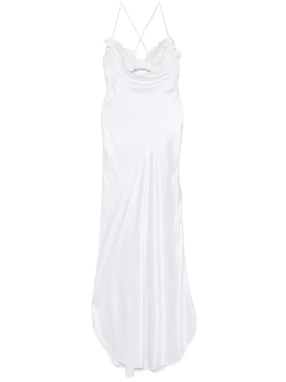 Embroidered-Detailed Maxi Dress