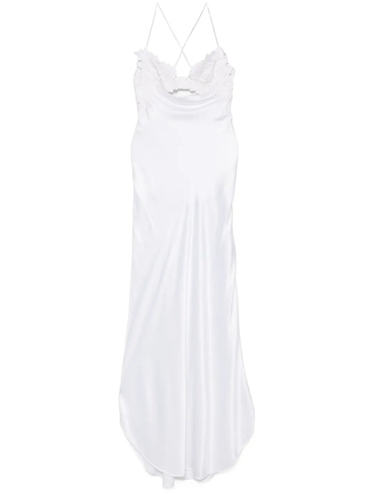 Embroidered-Detailed Maxi Dress
