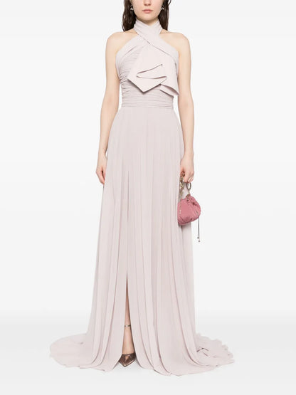Crepe Long Dress