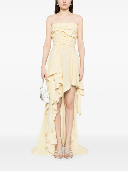 Linen High-Low Dress