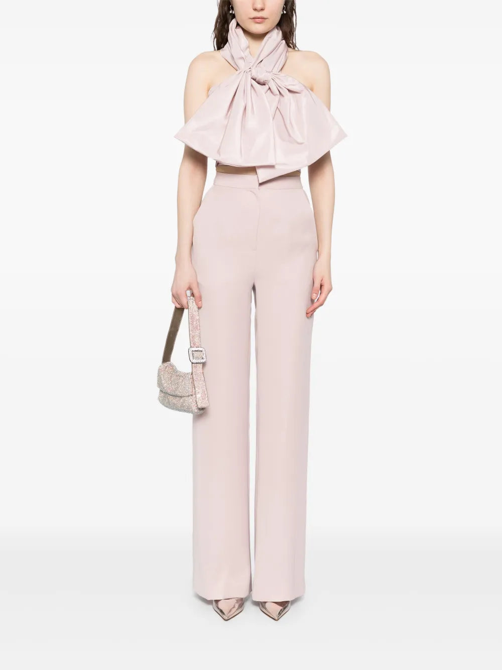 Strapless Draped Bow Set