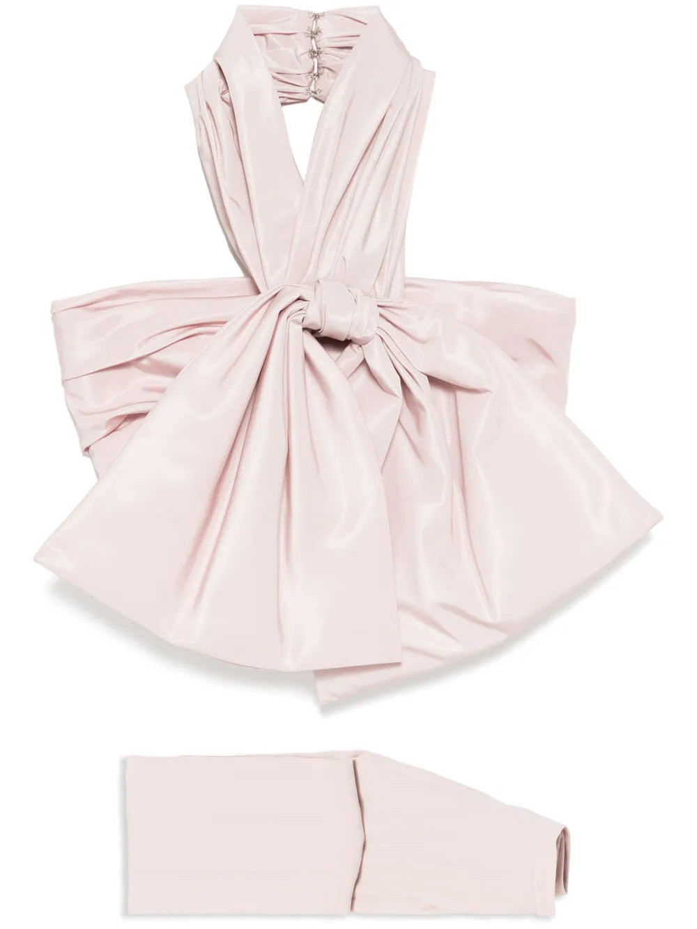 Strapless Draped Bow Set