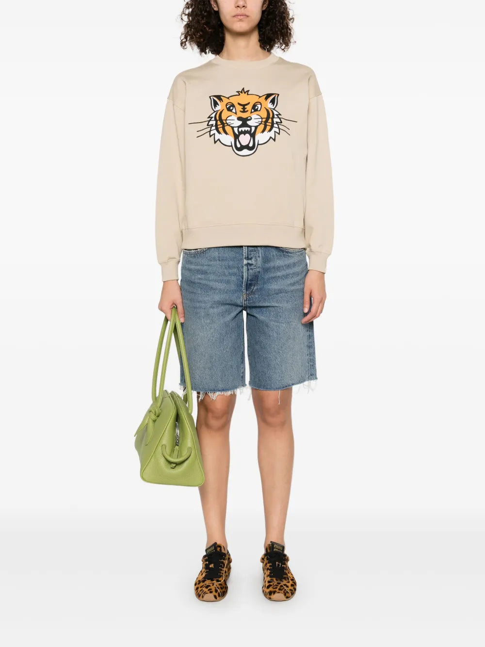 Happy Tiger-Embroidered Sweatshirt