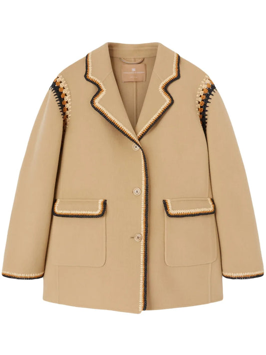 Rafia-Profiles Double-Wool Jacket