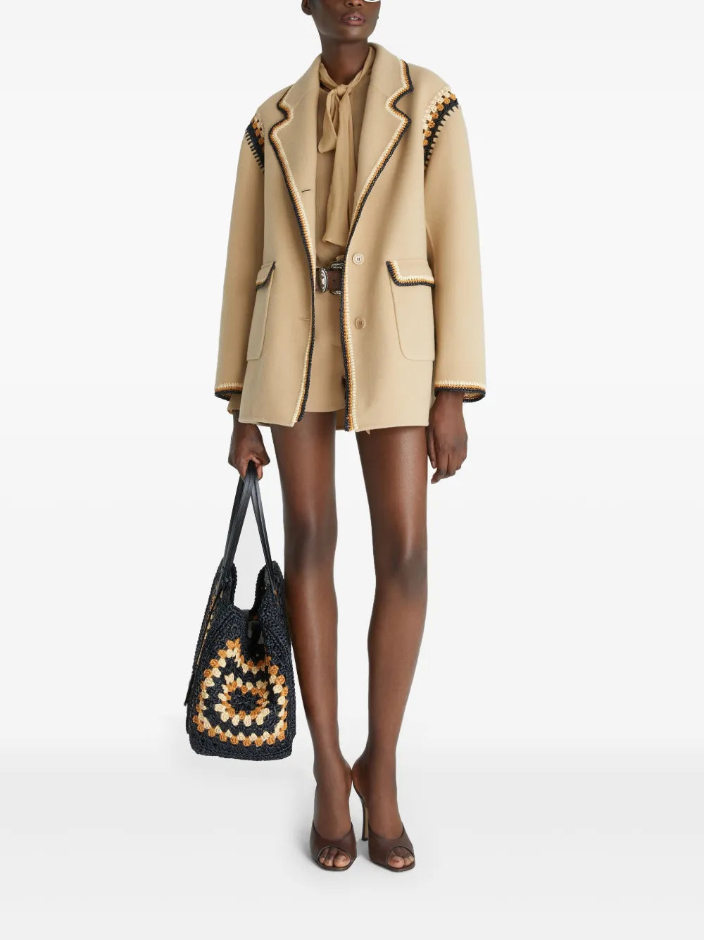Rafia-Profiles Double-Wool Jacket