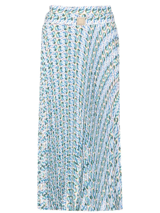 Abstract-Print Maxi Skirt