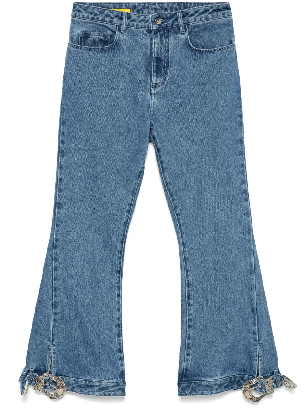 Buckled-Detail Jeans