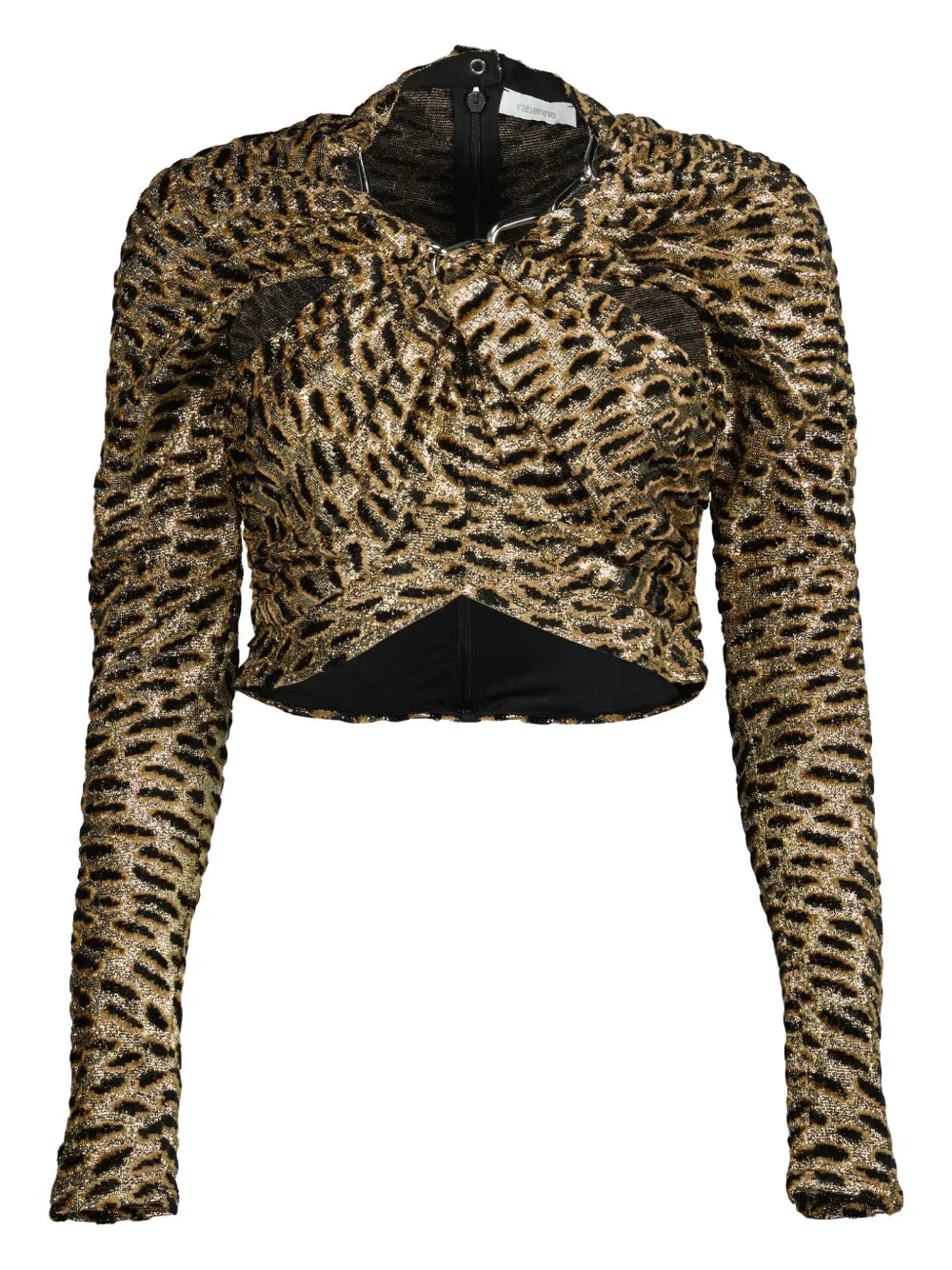 Animal-Print Long-Sleeve Top