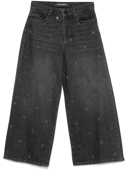 Rhinestone-Embellished Jeans