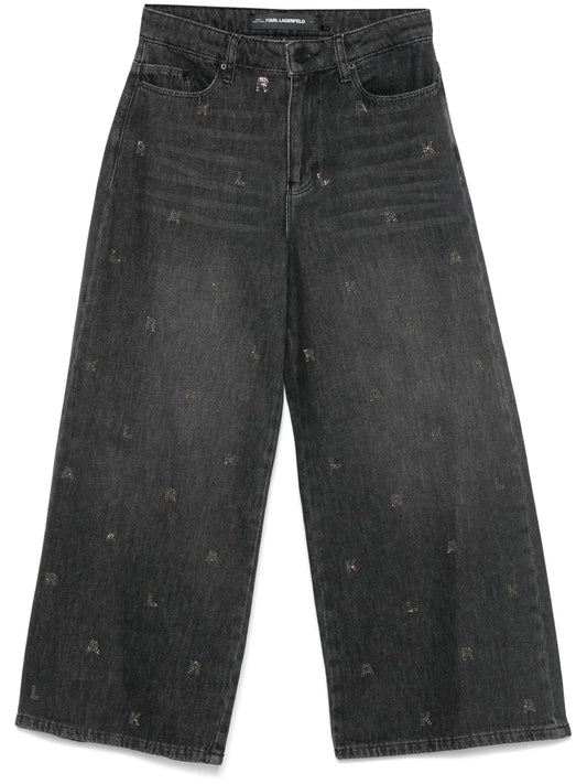 Rhinestone-Embellished Jeans