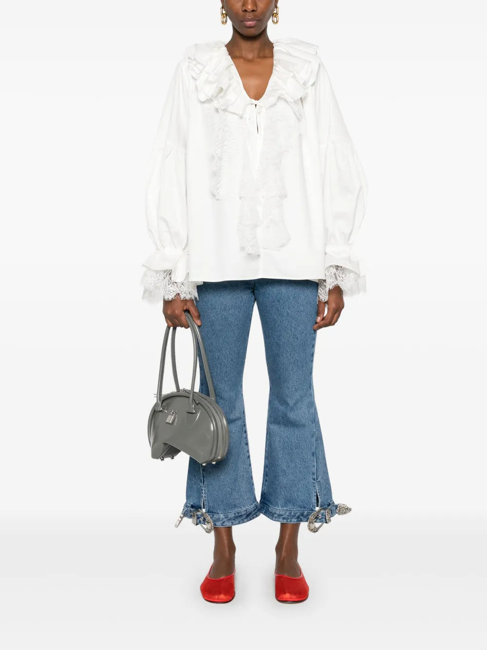 Ruffled-Collar Blouse