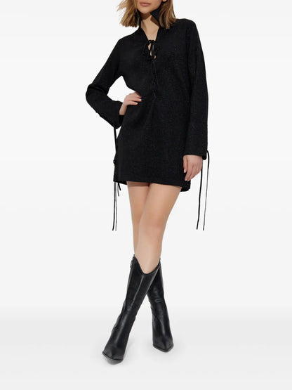 Metallic-Thread Mini Dress