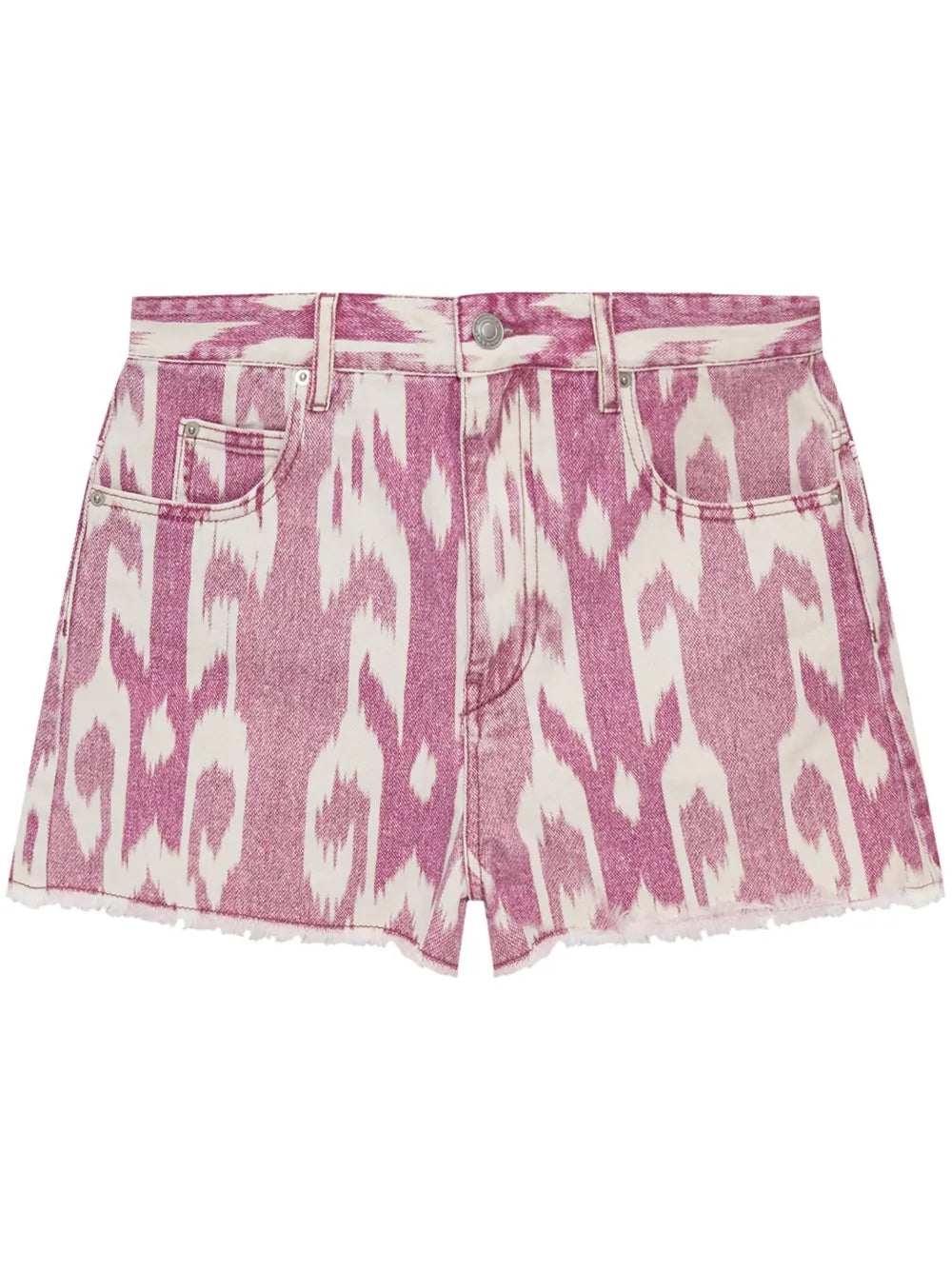 Abstract-Pattern Print Shorts